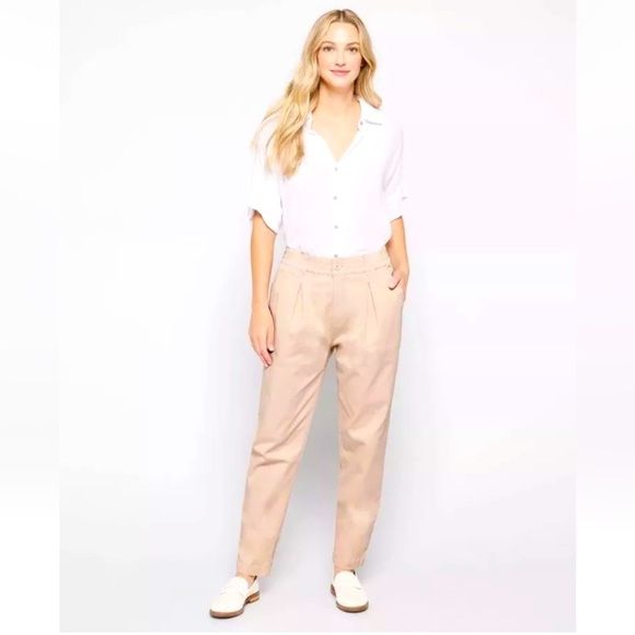 NWT - MSRP $99 Michael Stars Penny beige cotton stretch twill Chino pants M - Picture 1 of 7